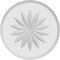 Ekena Millwork Standard Grayson Flower Rosette With Beveled Edge, 5"W x 5"H x 1/2"P ROSP050X050X050GRY10 - alternate 3